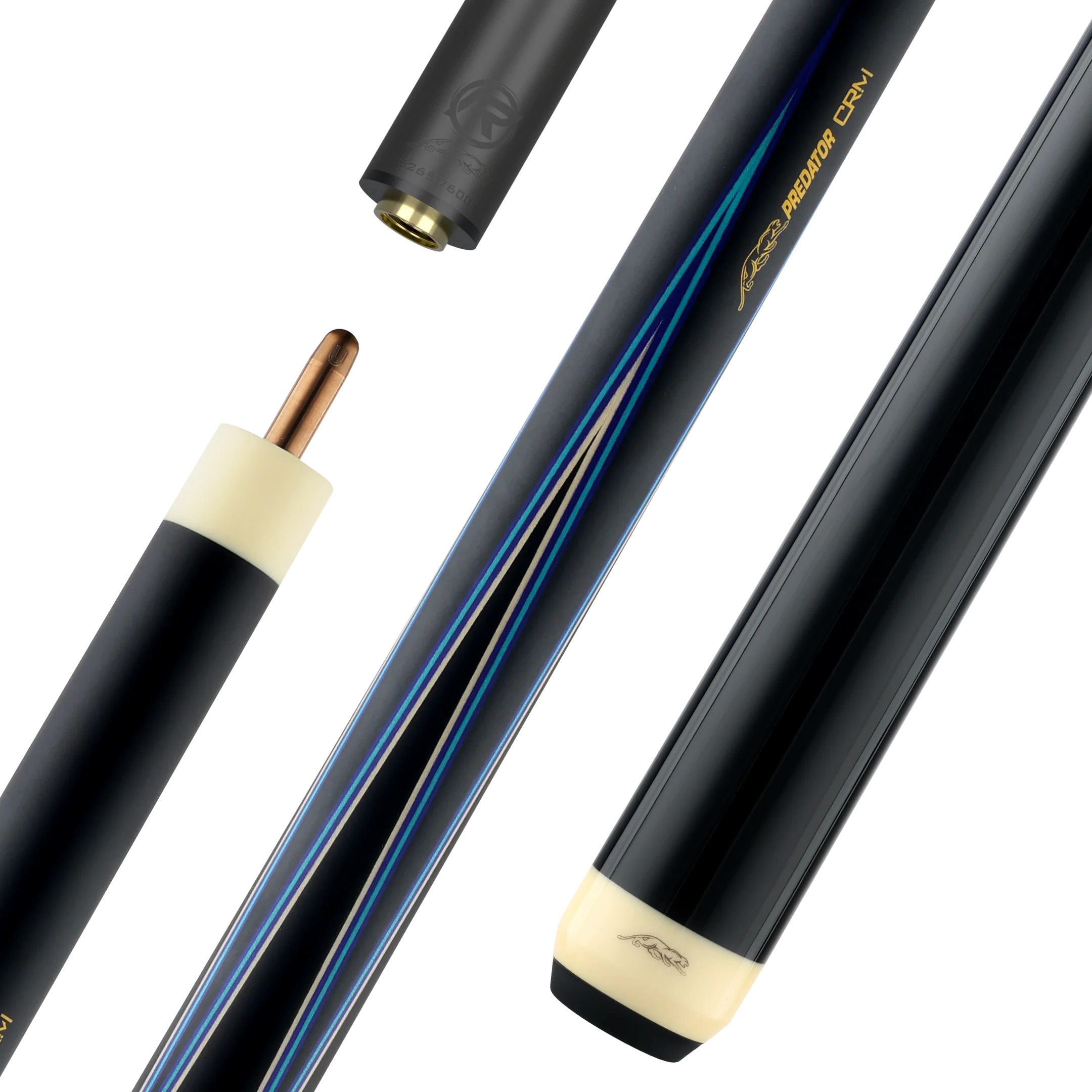 predator carom cue TS4 black and blue