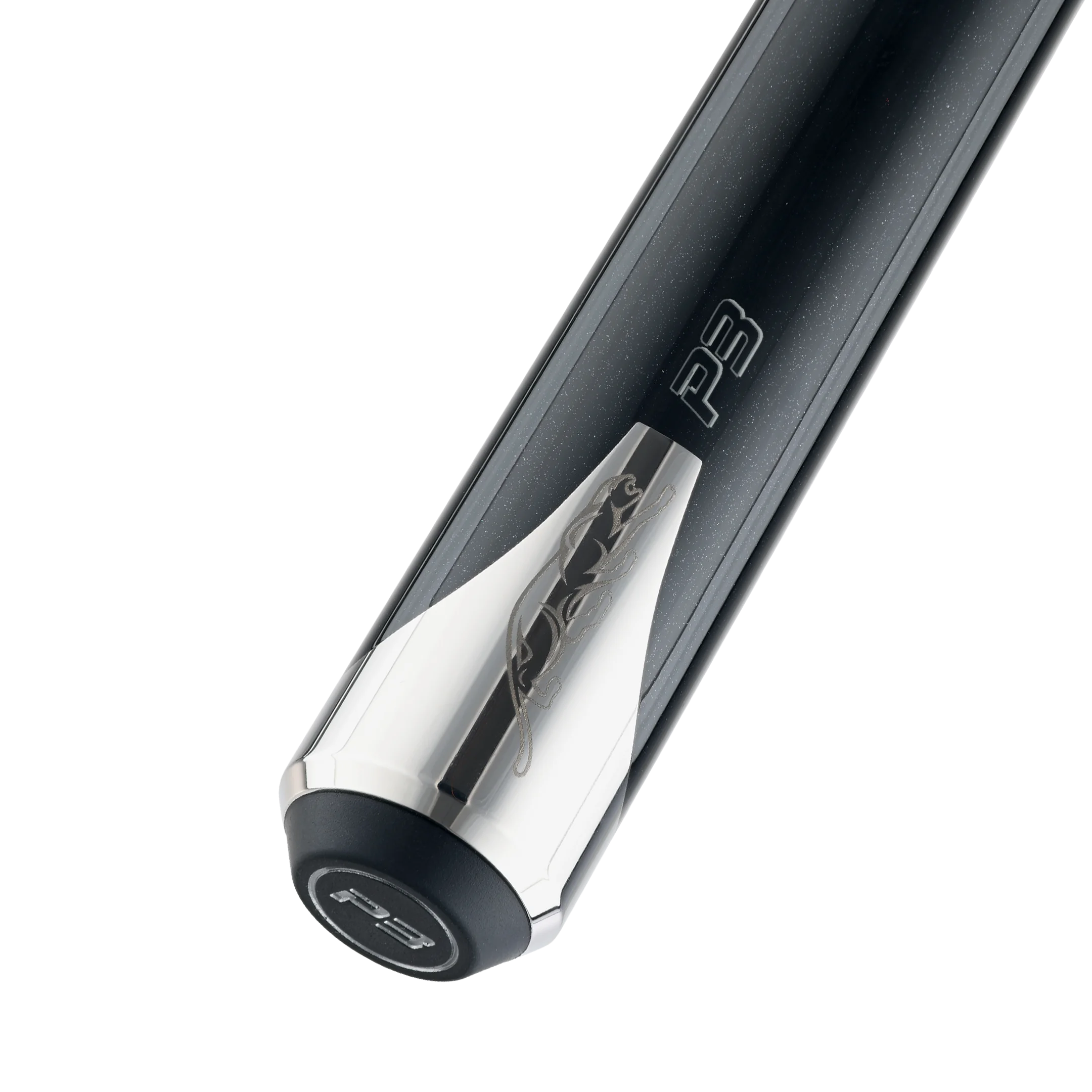 P3 black no wrap full cue butt closeup