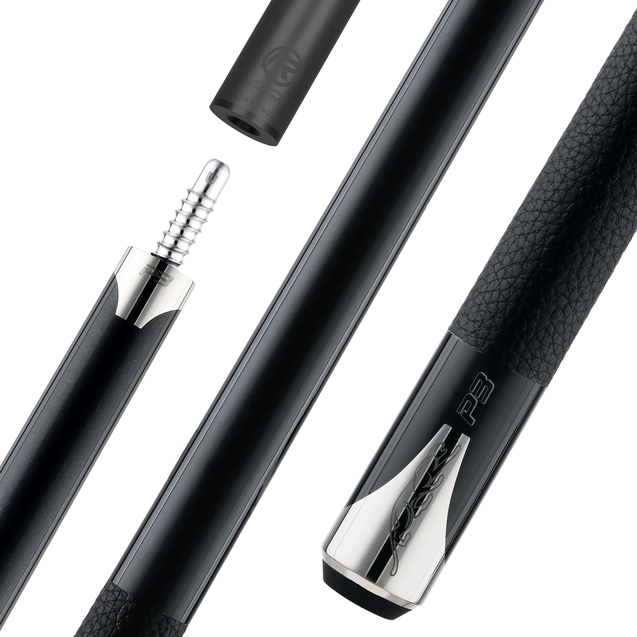 Predator P3 Black Leather Luxe Wrap Professional Pool Cue Radial Pin