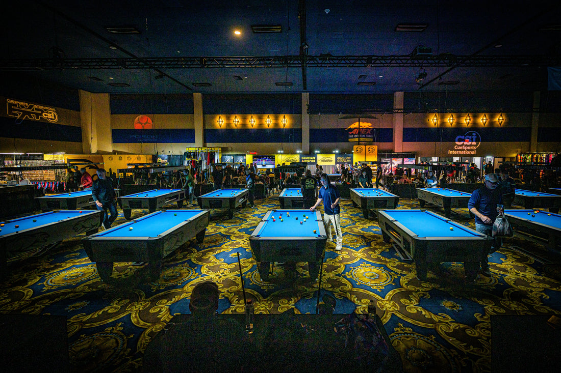 People Playing Apex 7 Foot Coin-Op Tables