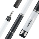 POISON Maelith White and Black Vinyl Wrap Pool Cue