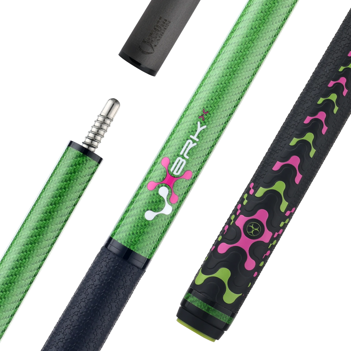 Poison VX Jump/Break Cue with Venom Carbon Fiber Shaft - Green