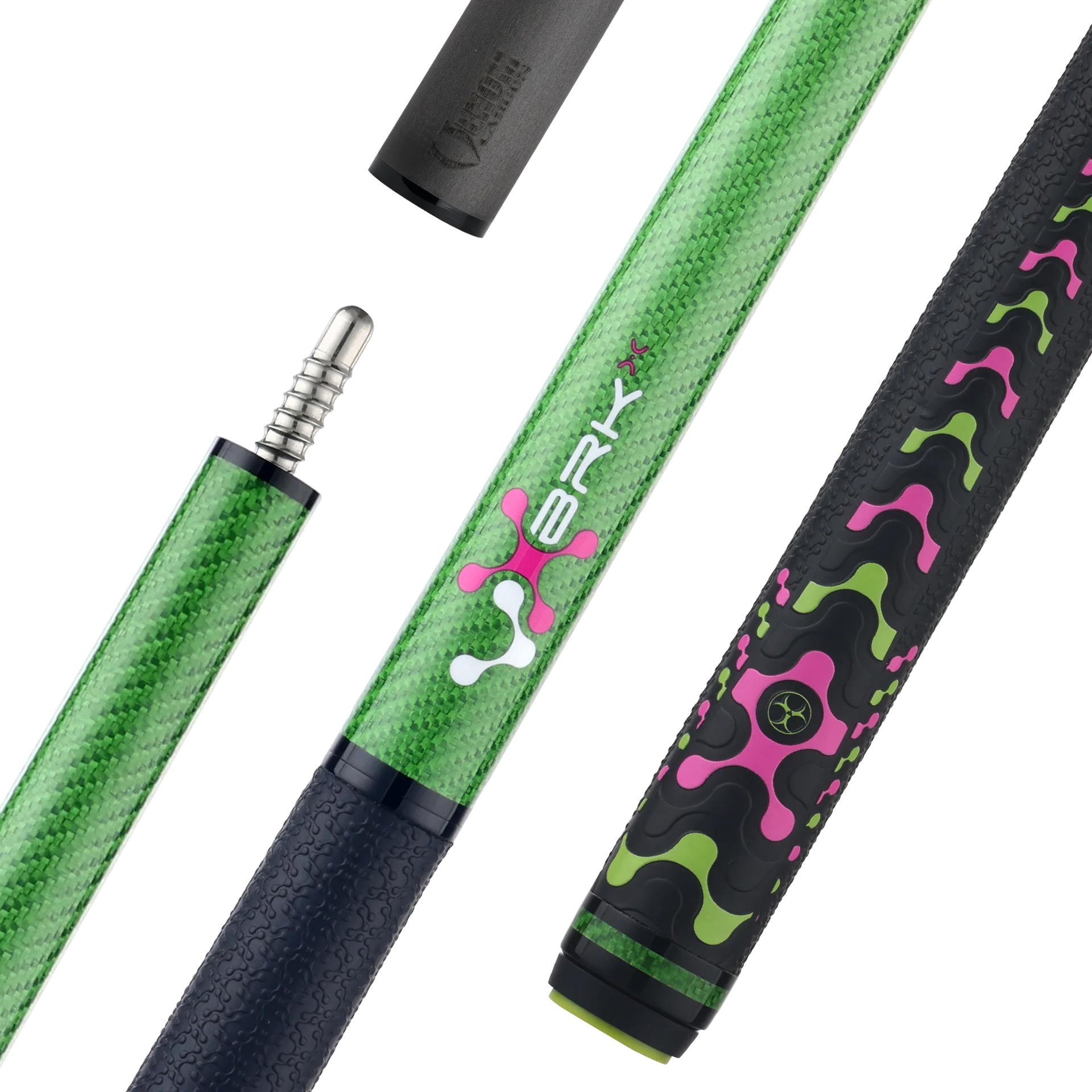 Poison VX Jump/Break Cue with Venom Carbon Fiber Shaft - Green