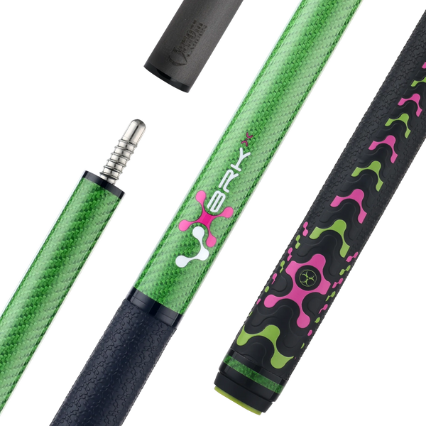 aggressive　jump　cue Poison VX Jump/Break Cue with Venom Carbon Fiber Shaft - Green