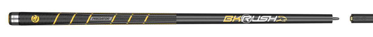 Predator BK Rush Signature Black/Yellow Sport Wrap Full Break Cue