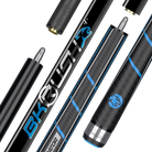 BK Rush+ Black Sport Wrap Jump/Break Cue with Logo