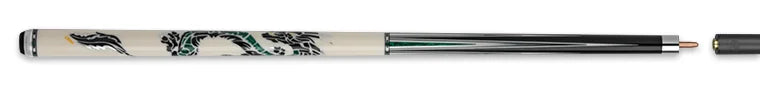 Limited Edition Green Dragon 1 Carom Cue Stick Paired with Carbon Fiber Shaft 