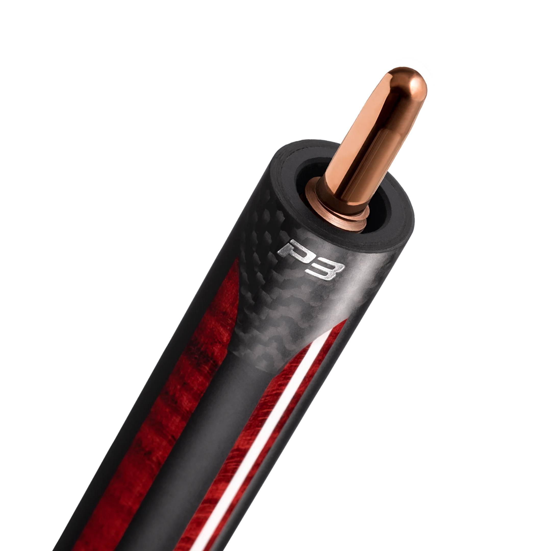 P3 carom cue burgundy carbon pin