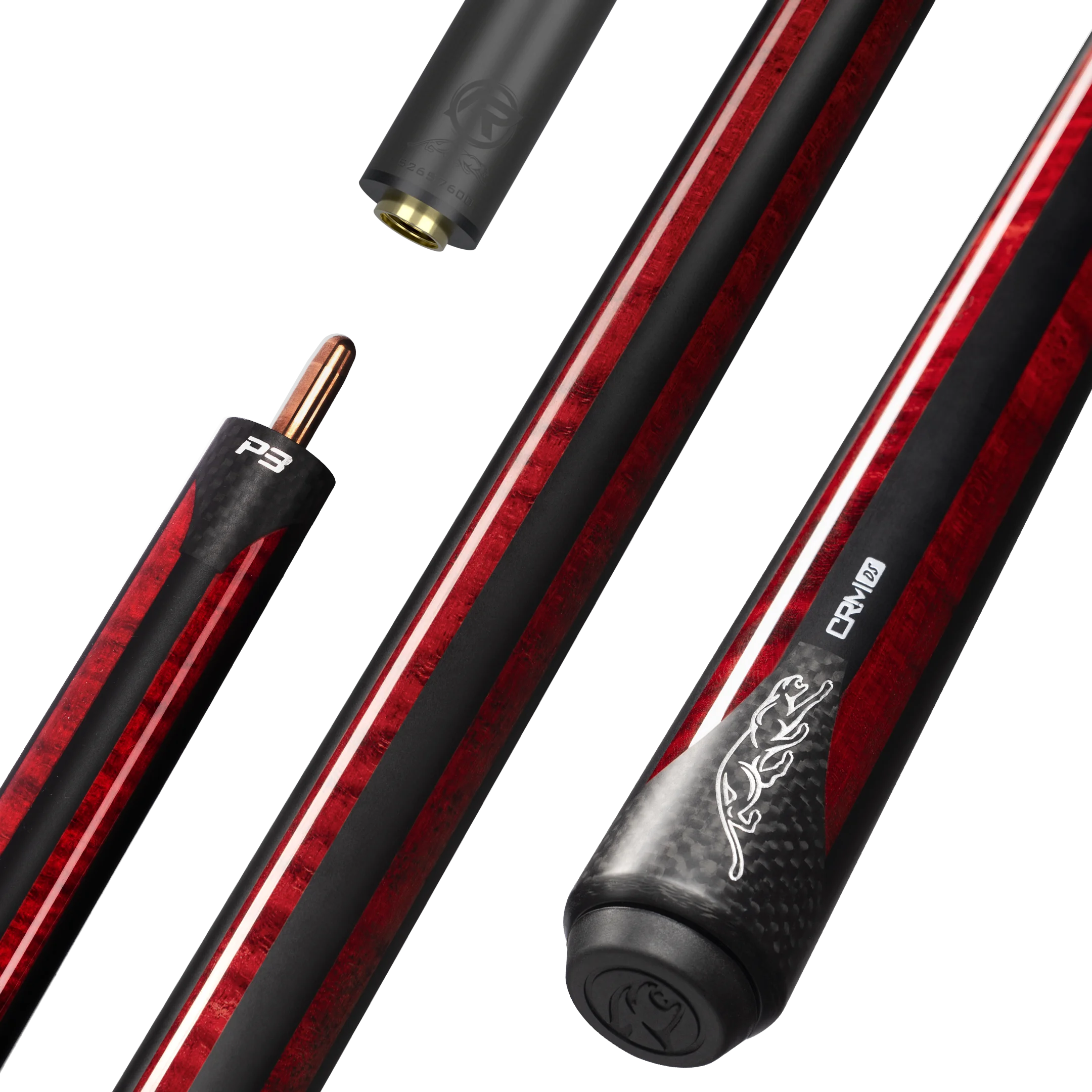 P3 carom cue ds burgundy carbon 
