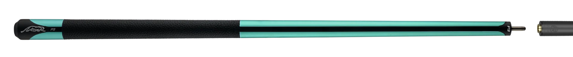 Predator P3 Teal Leather Luxe Wrap Pool Cue Stick Paired with Carbon Fiber Shaft 