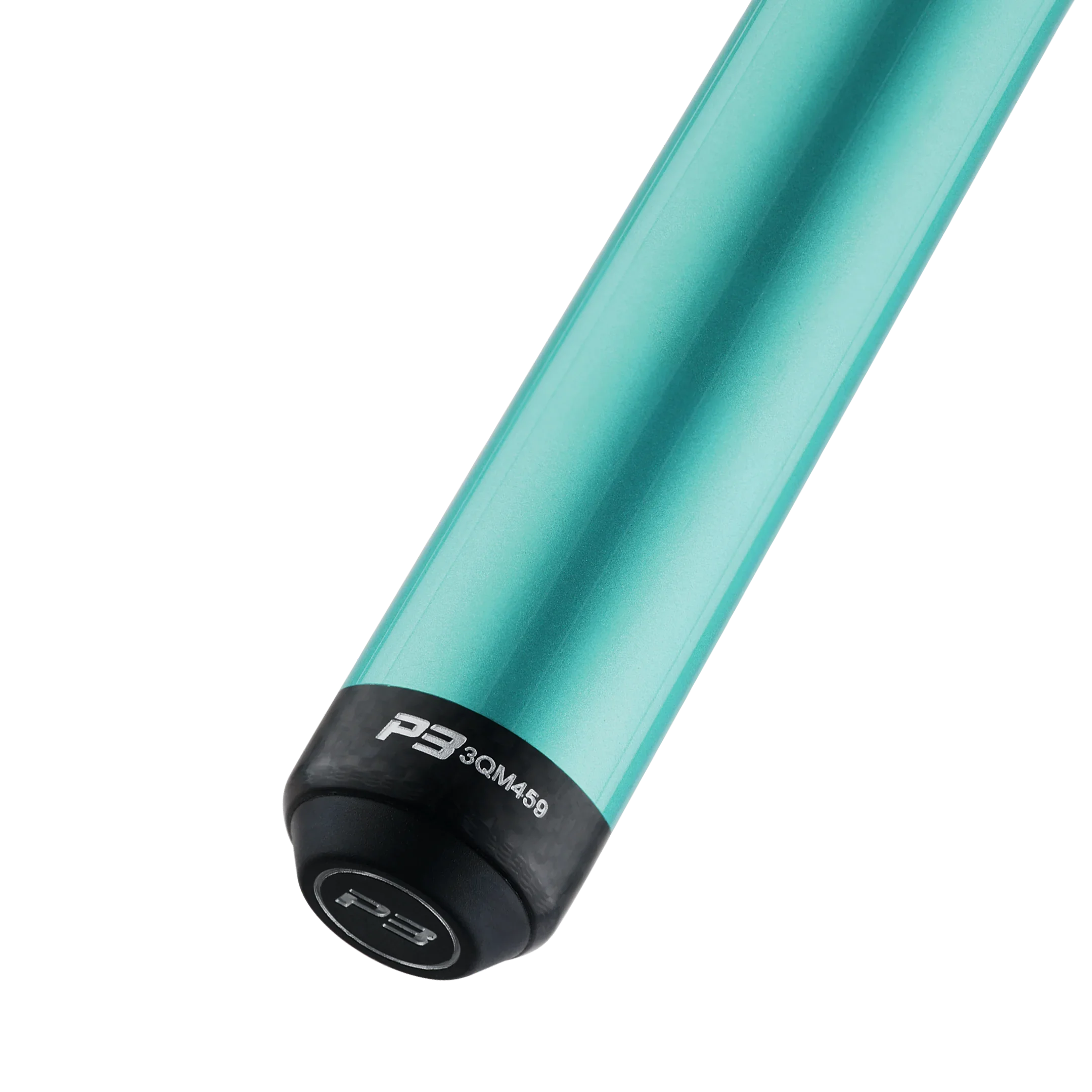 Predator P3 Painted Teal No Wrap Pool Cue Butt Radial Pin with Brand Mark Rotated