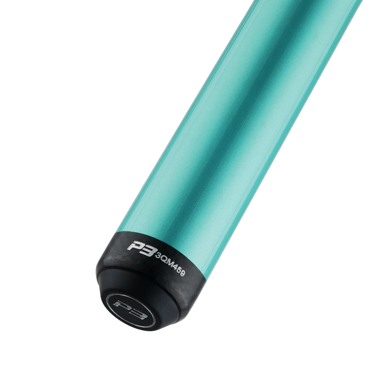 Predator P3 Painted Teal No Wrap Pool Cue Butt Radial Pin with Brand Mark Rotated