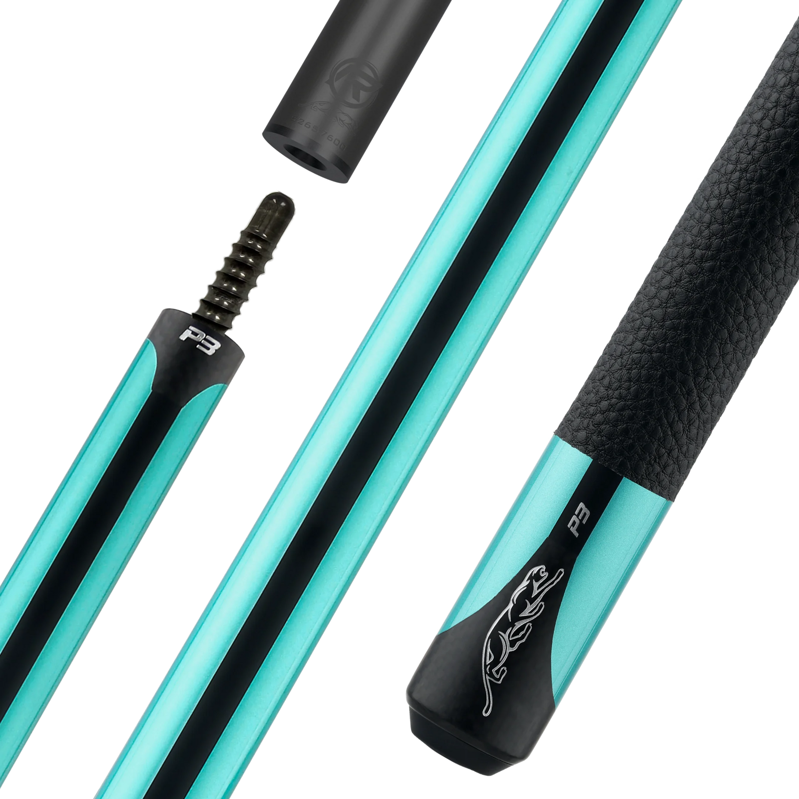 Predator P3 Teal Radial cue details with Leather Luxe wrap