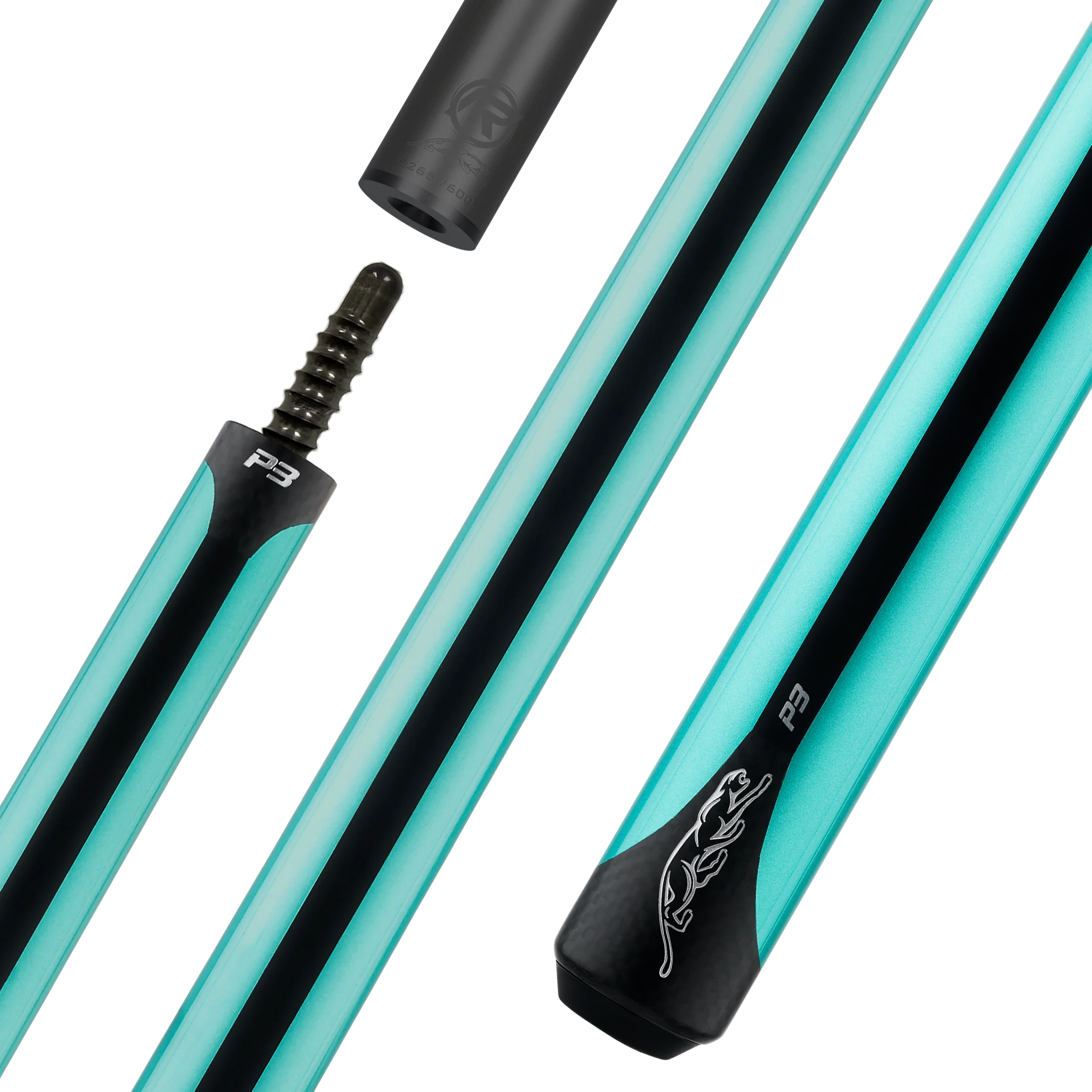 Predator P3 Painted Teal No Wrap Professional Pool Cue Radial Pin