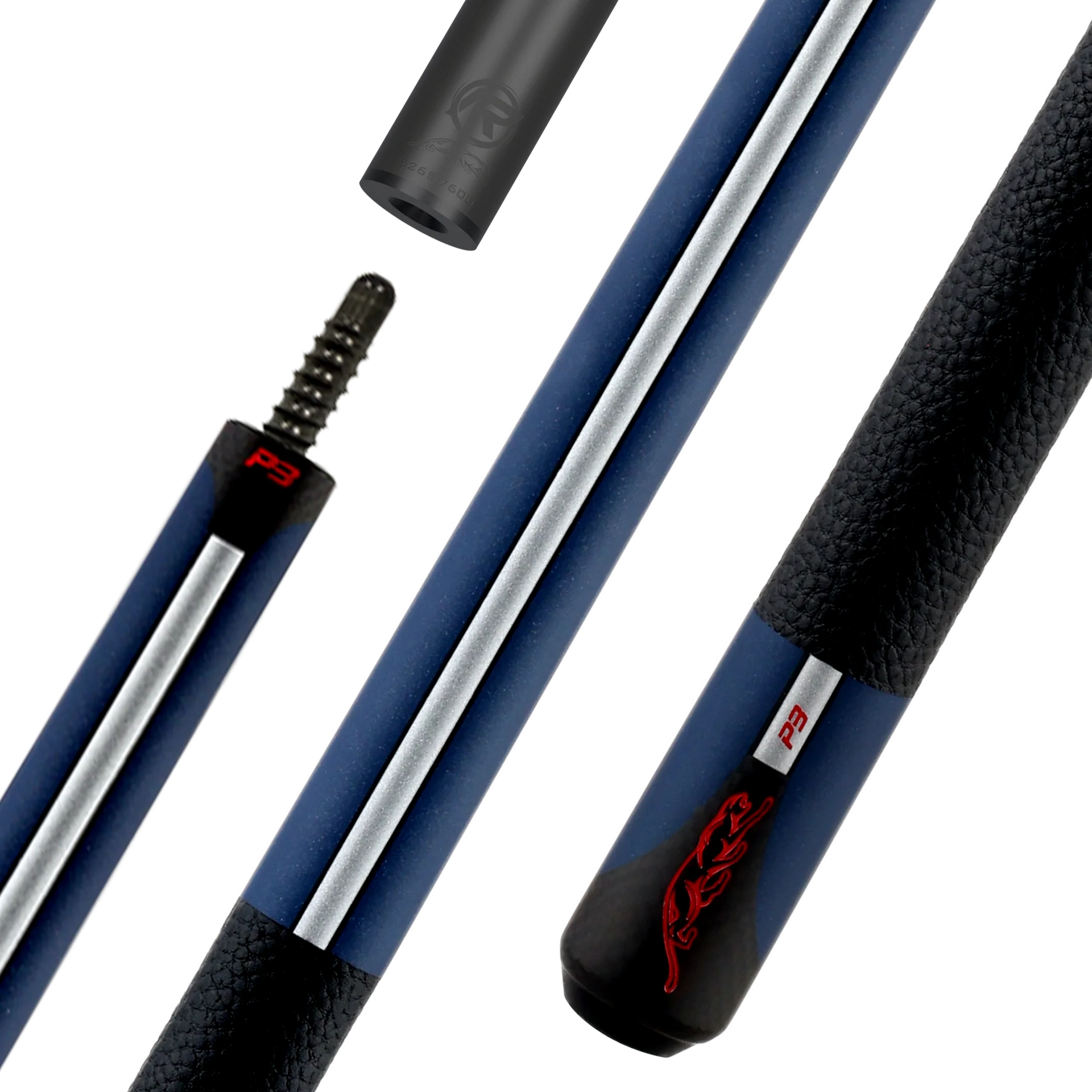 P3 ビリヤードキュー ブルー Predator P3 Fourth of July Pool Cue | Leather Luxe Wrap