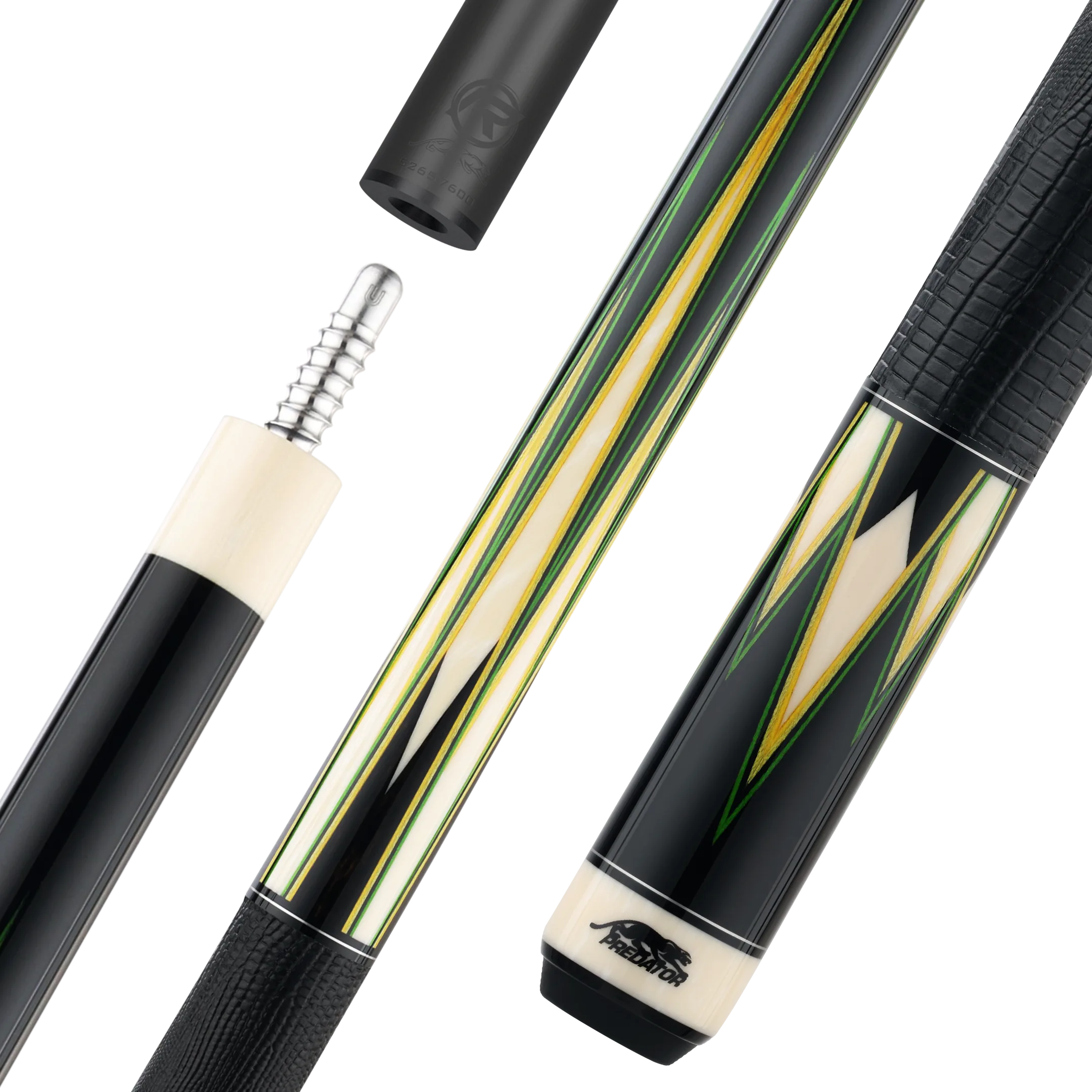 Limited Edition TS16 Pool Cue Green and Yellow with Logo