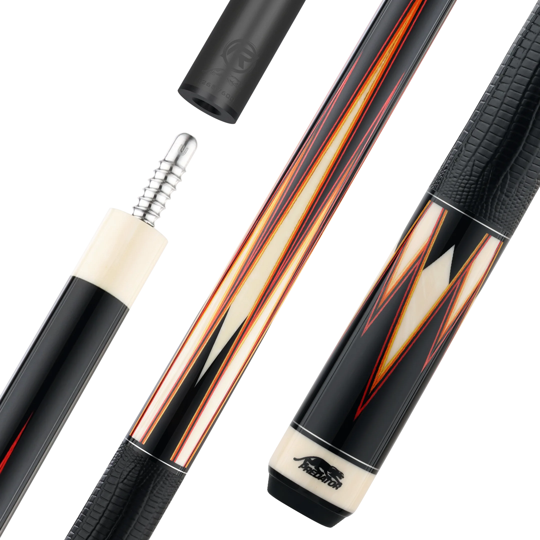 Limited Edition TS16 Pool Cue Red and Orange with Logo