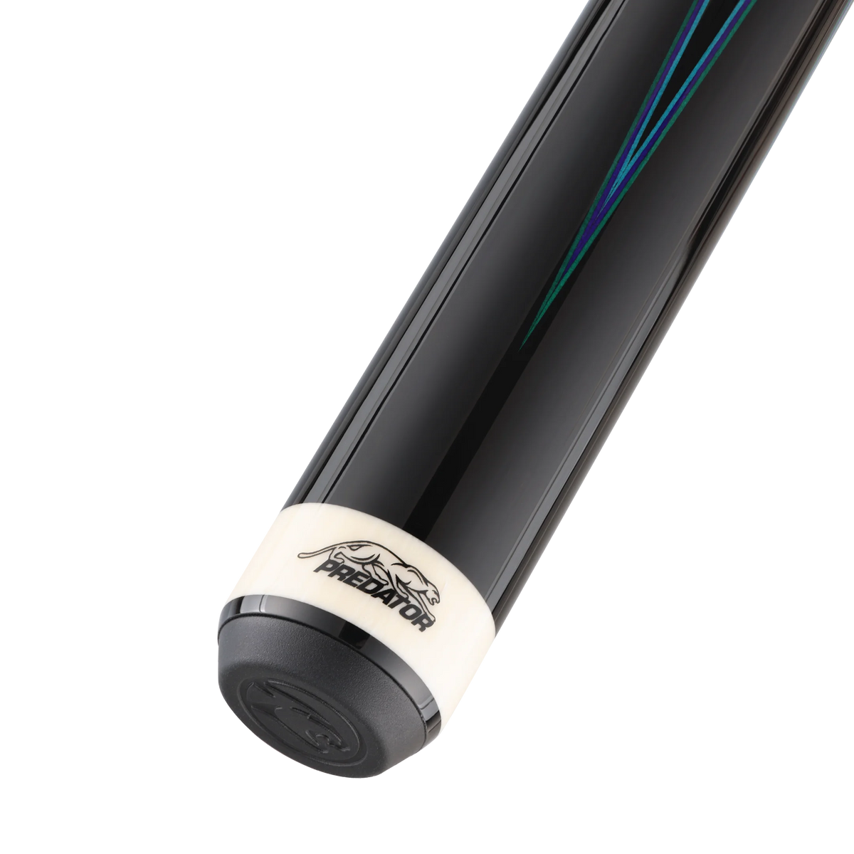 Predator Double Butterfly Gen2 Teal/Purple/Green Pool Cue Butt with Predator Brand
