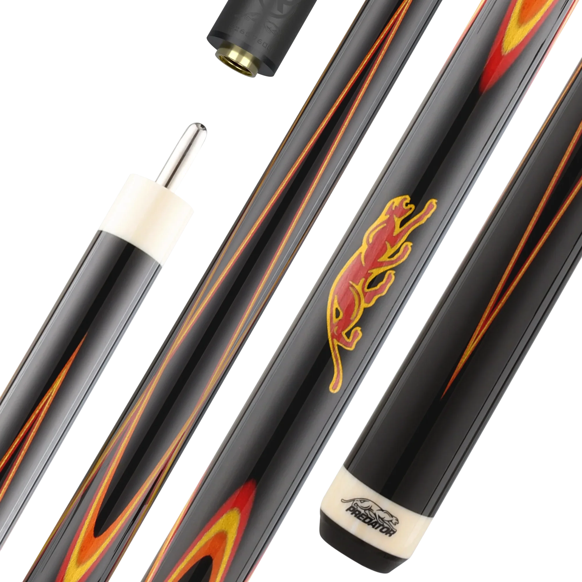 Predator Double Butterfly Gen2 Red/Yellow/Orange Professional Pool Cue