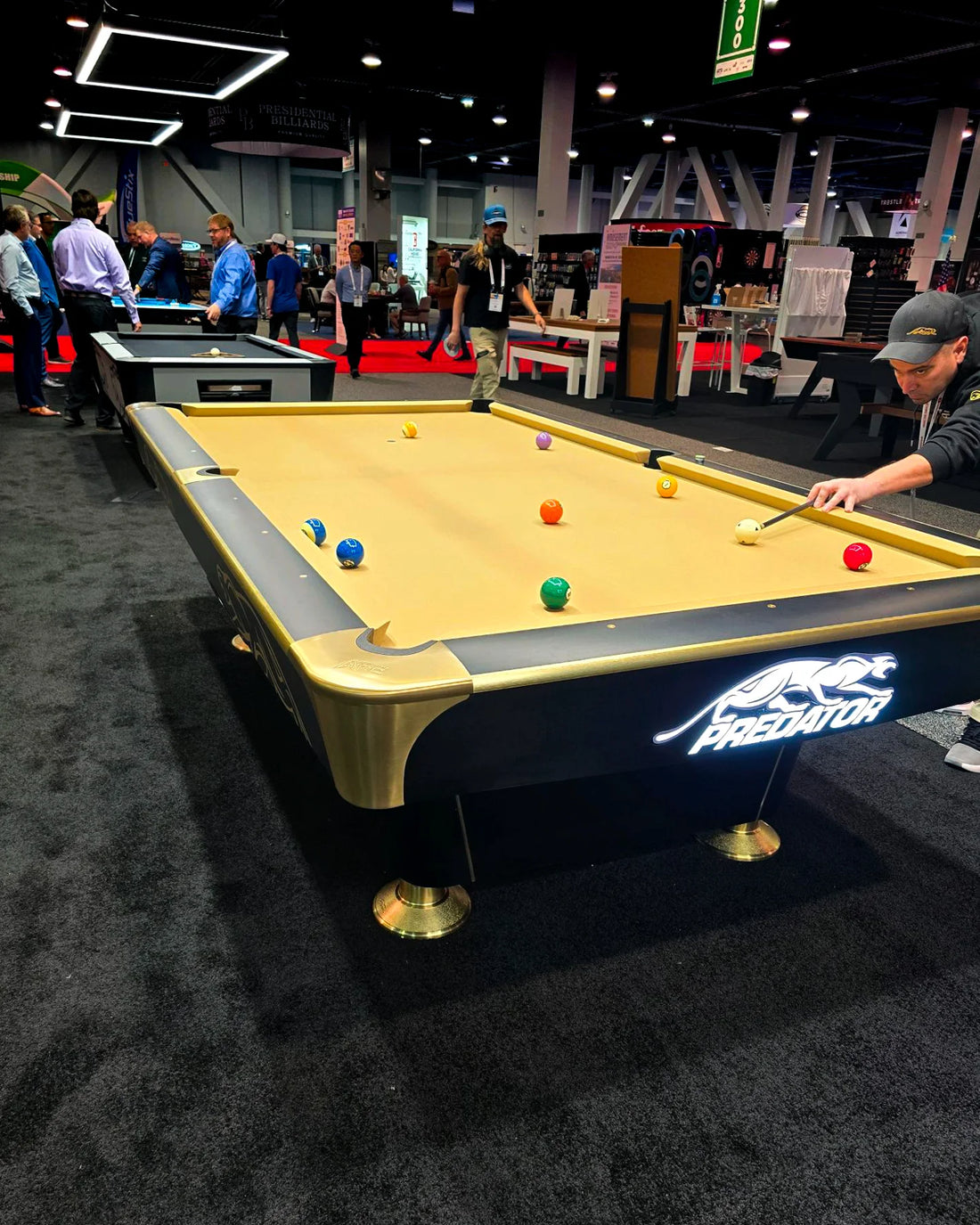 People Playing on Gold ARC Pool Table