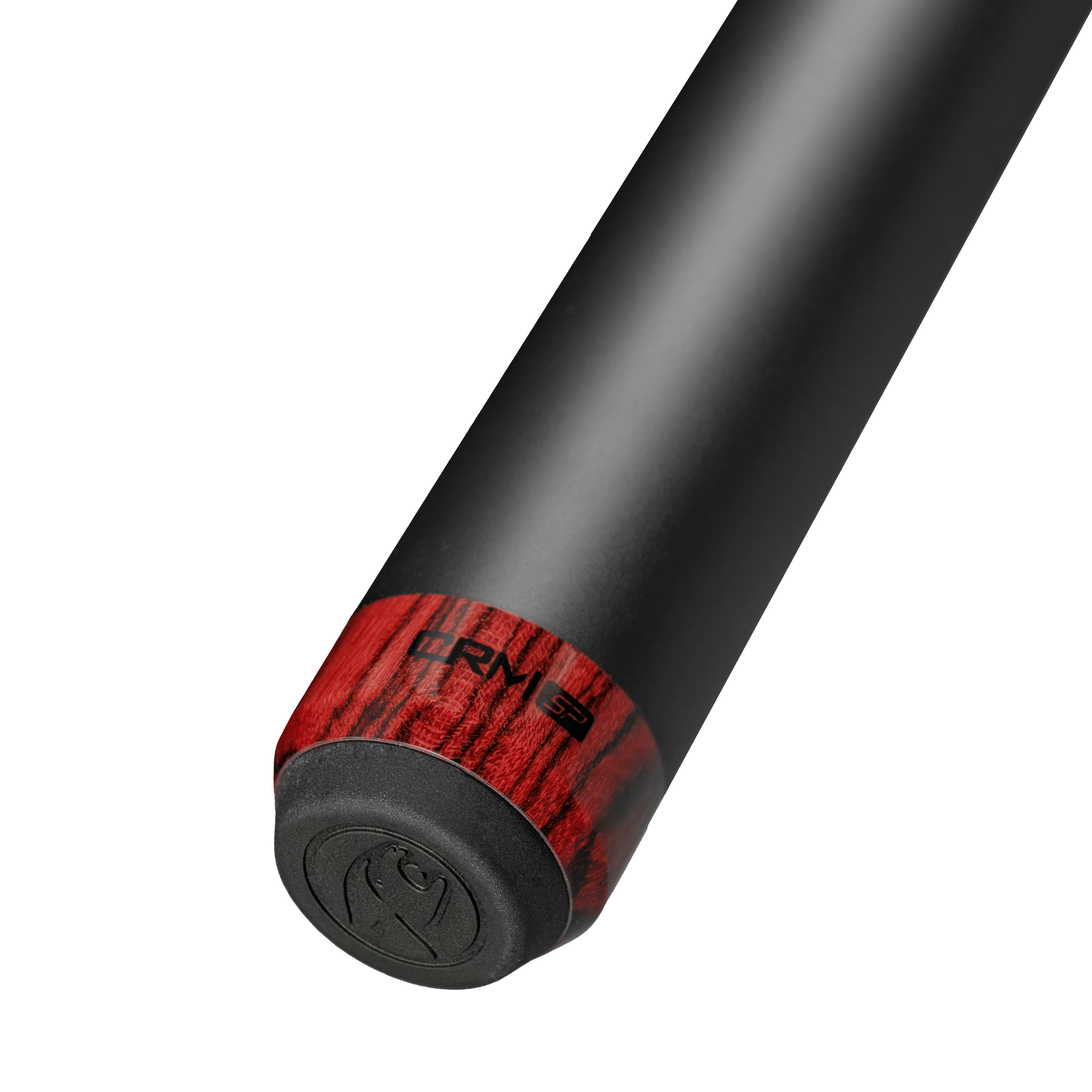 Predator SP2 Carom Cue Tembaga Butt Black CRM logo on red