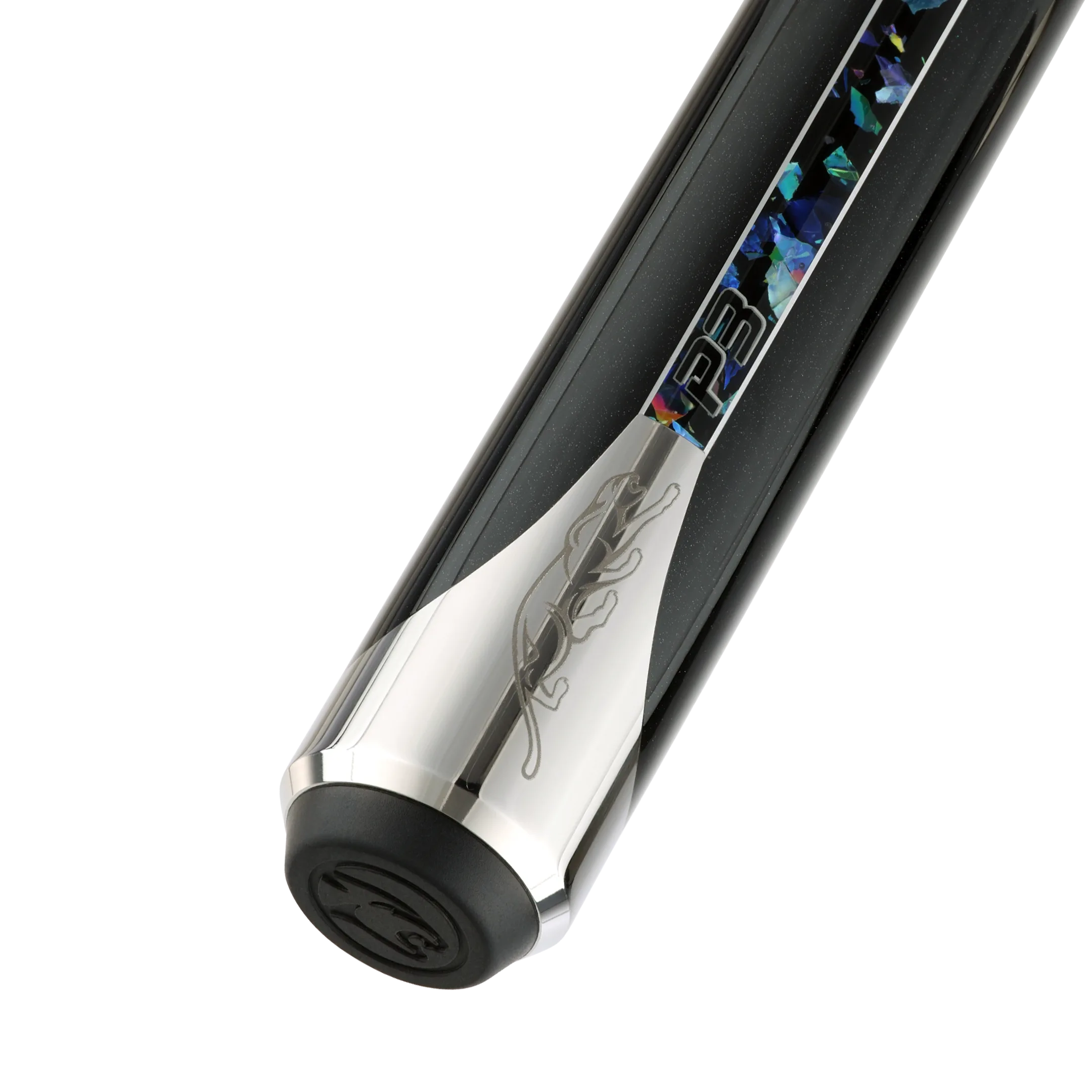 P3 Galaxy no wrap pool cue butt closeup