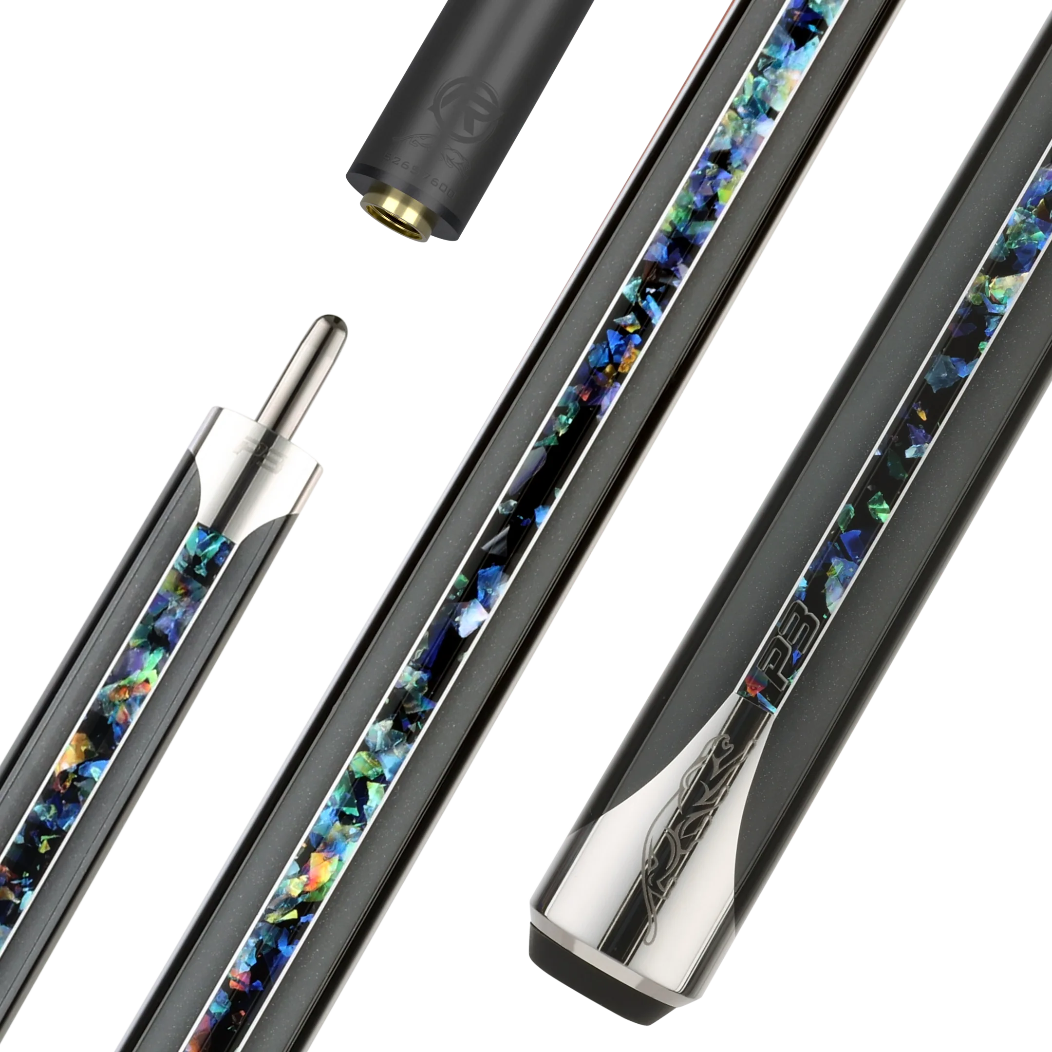 P3 Galaxy pool cue no wrap closeup