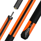 P3 Orange Leather Wrap pool cue with pin