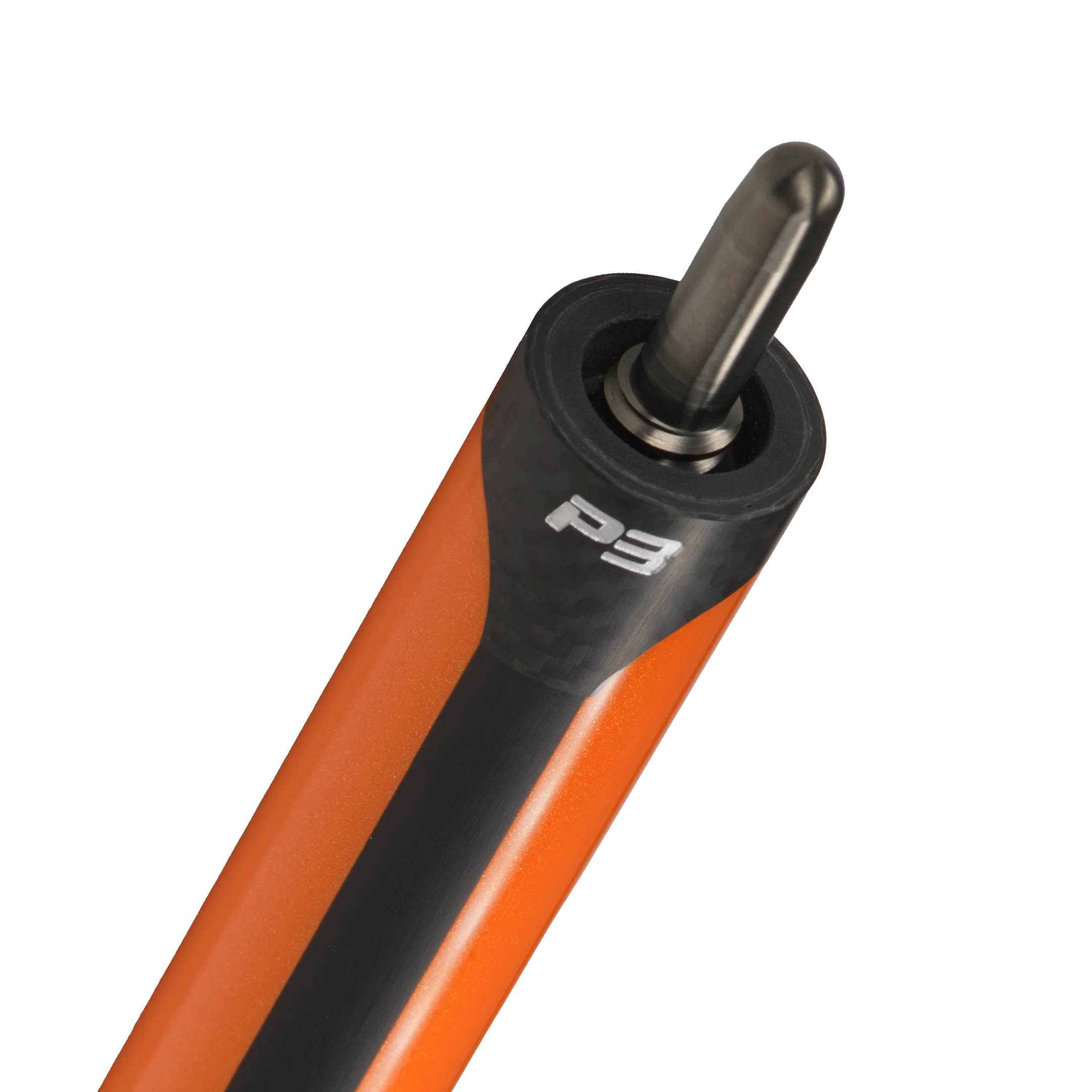 P3 Orange No Wrap pool cue uni-loc pin