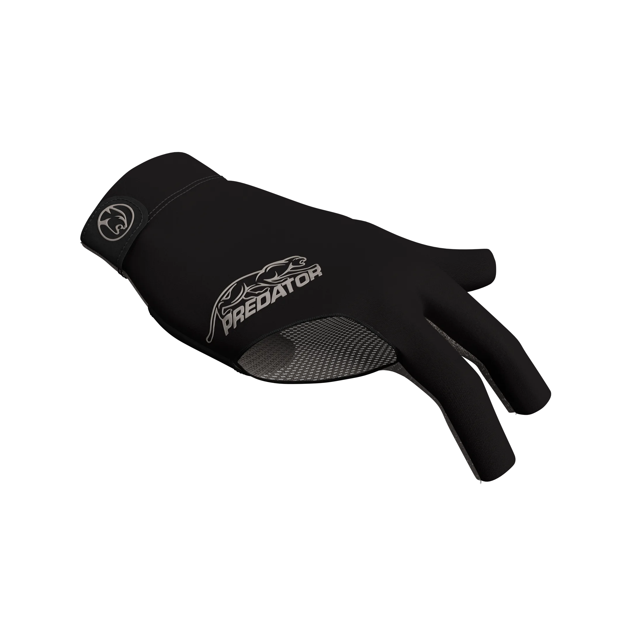 Black glove with grey Predator logo right hand