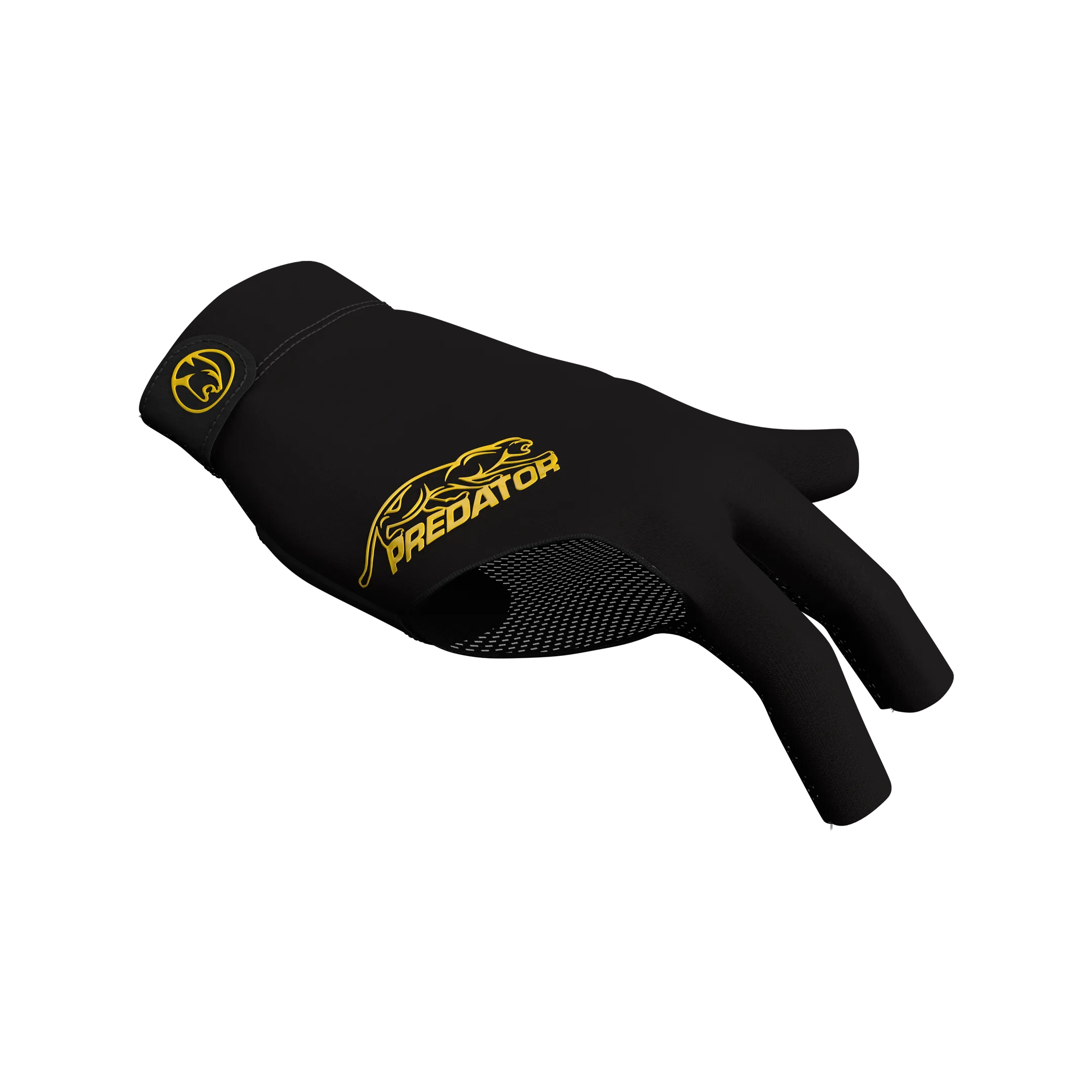 Black glove with yellow Predator logo for right hand