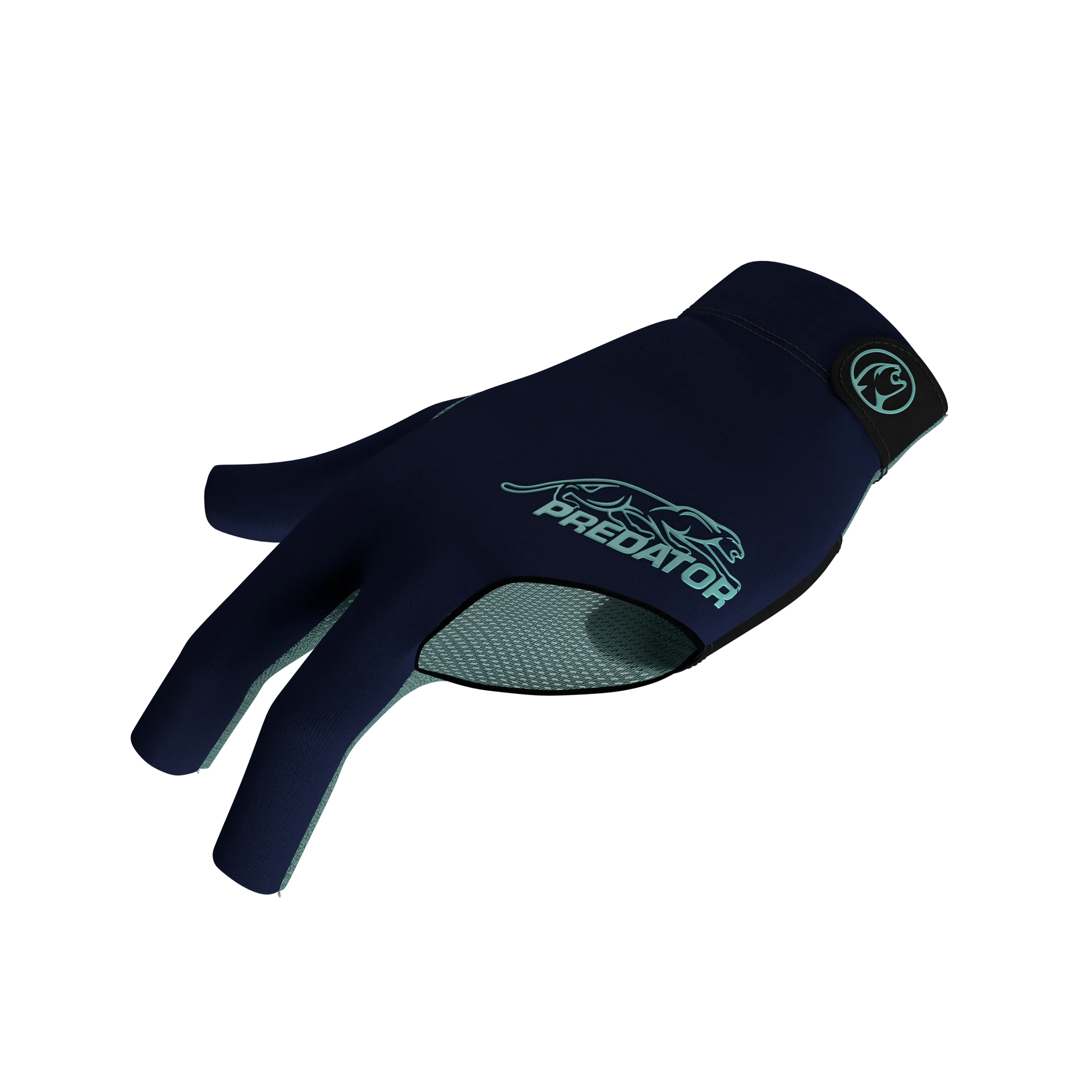 Dark blue glove with teal Predator logo
