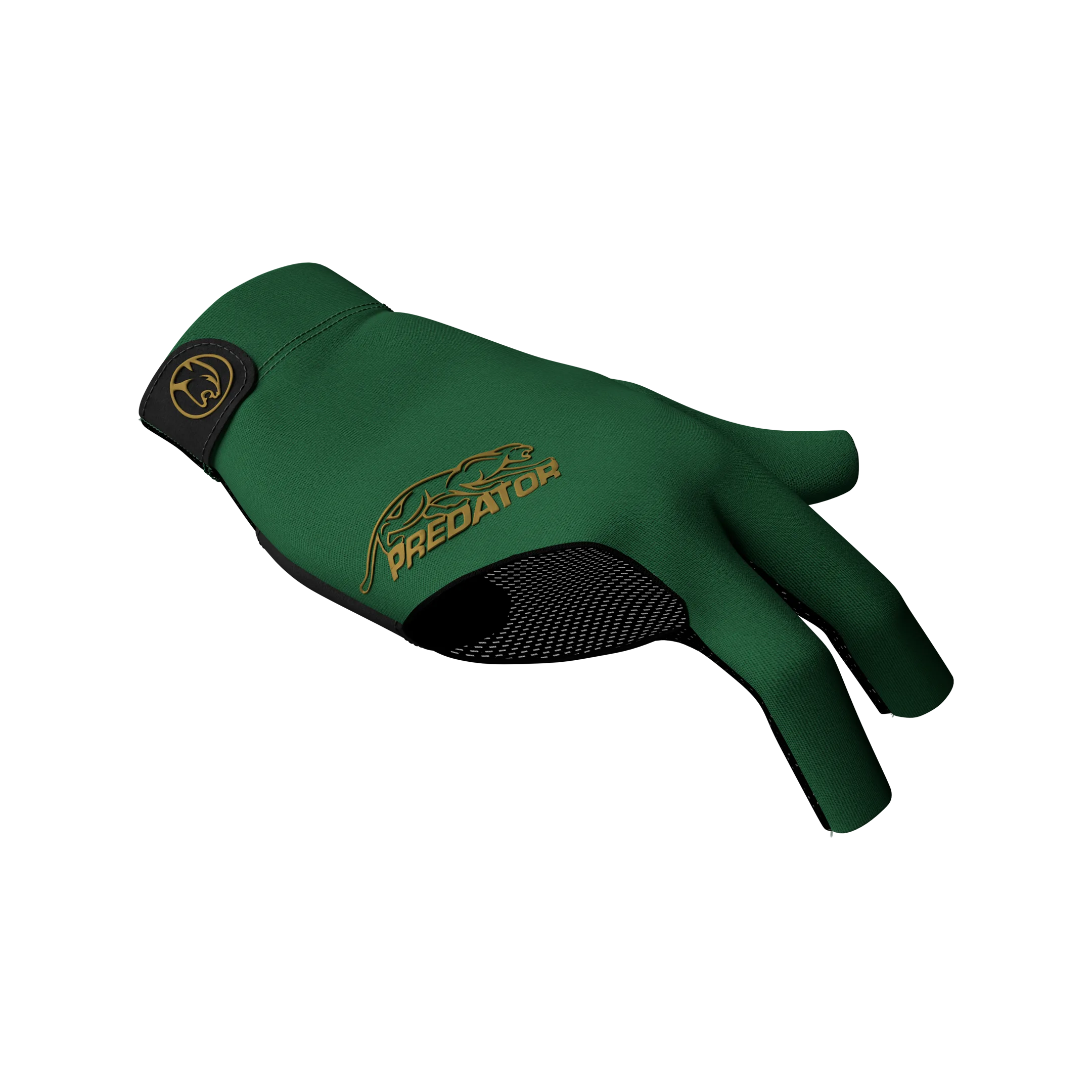 Green glove with gold Predator logo right hand