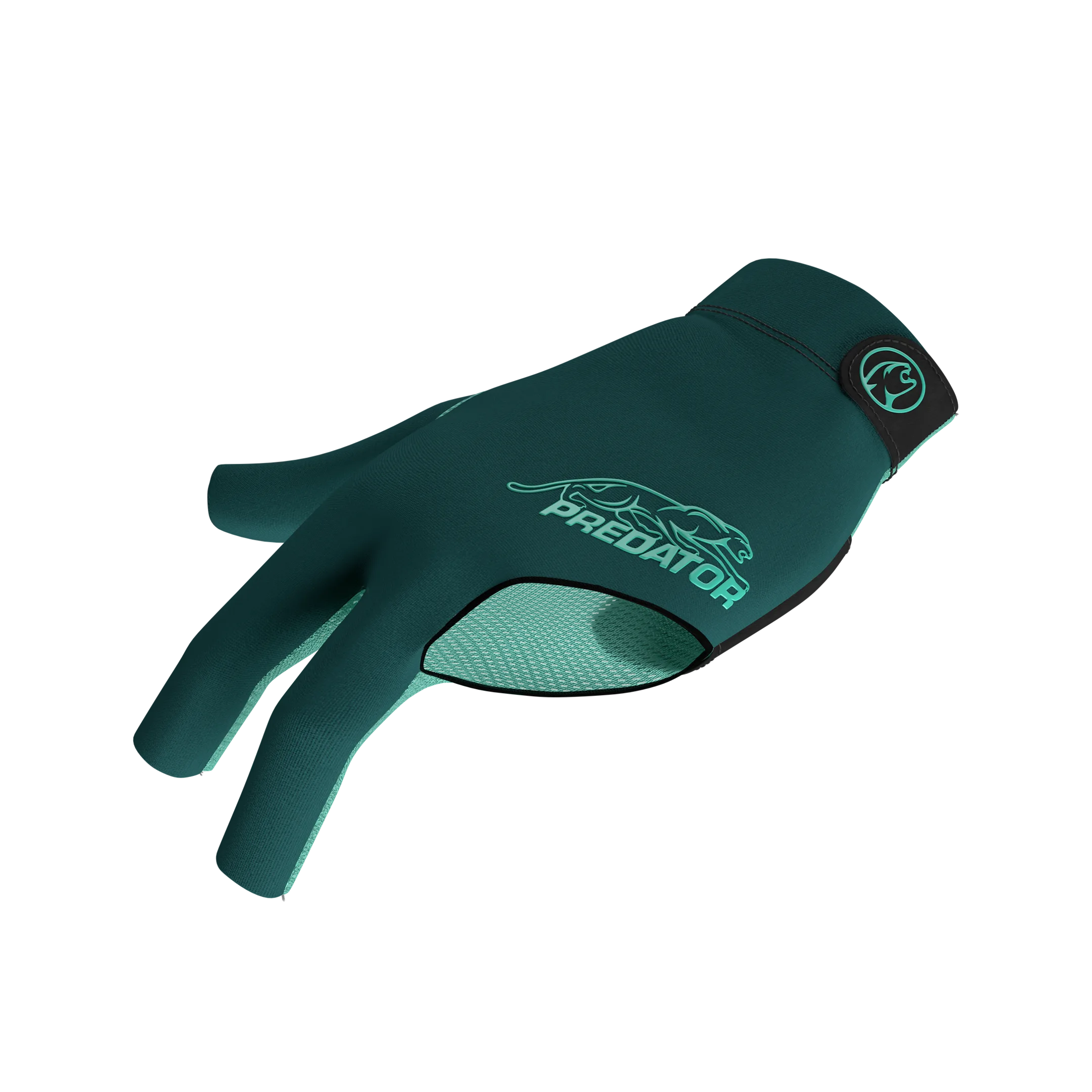 Green glove with teal Predator logo