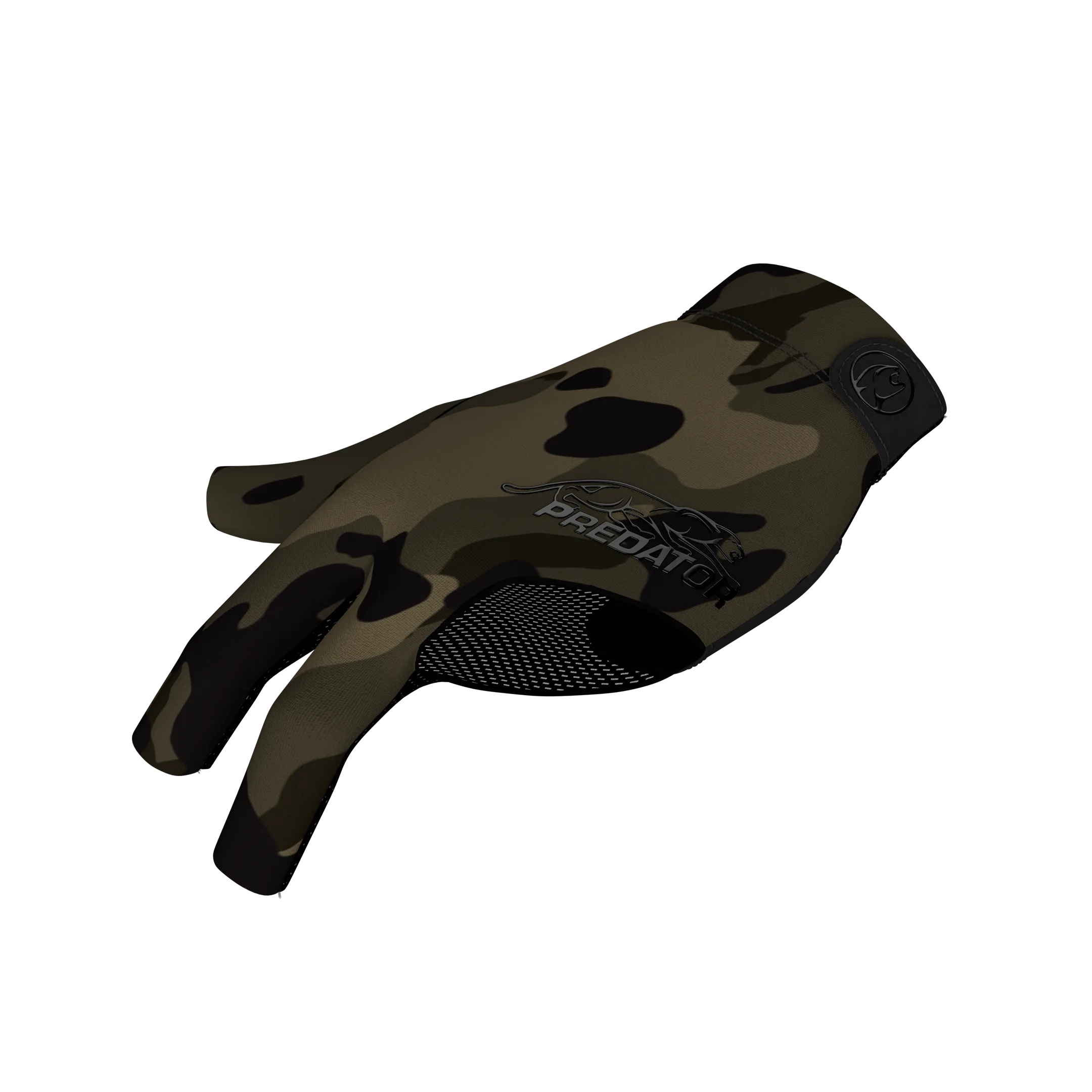 Brown camo glove with closed fingers