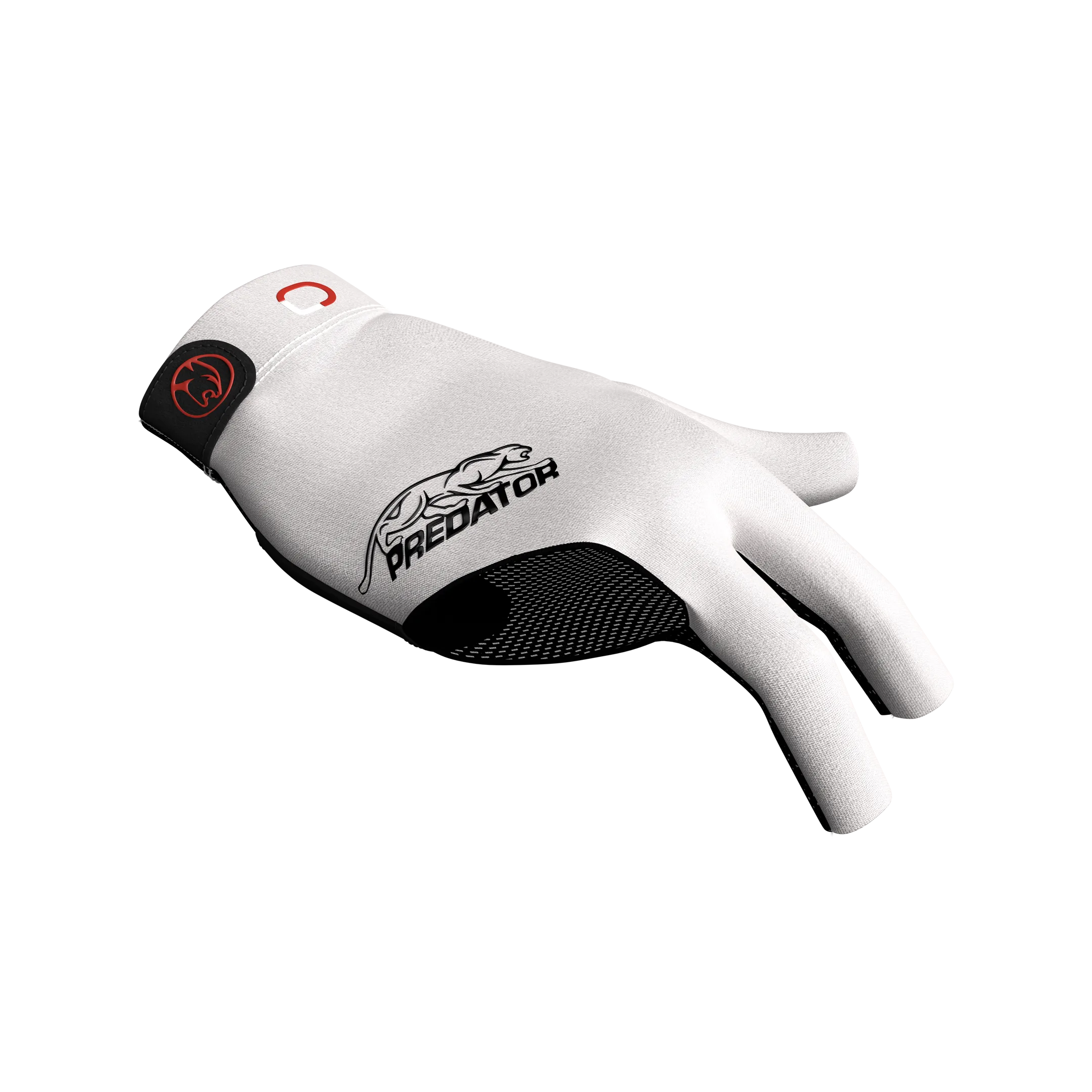 White glove with black Predator logo and red cat icon for right hand