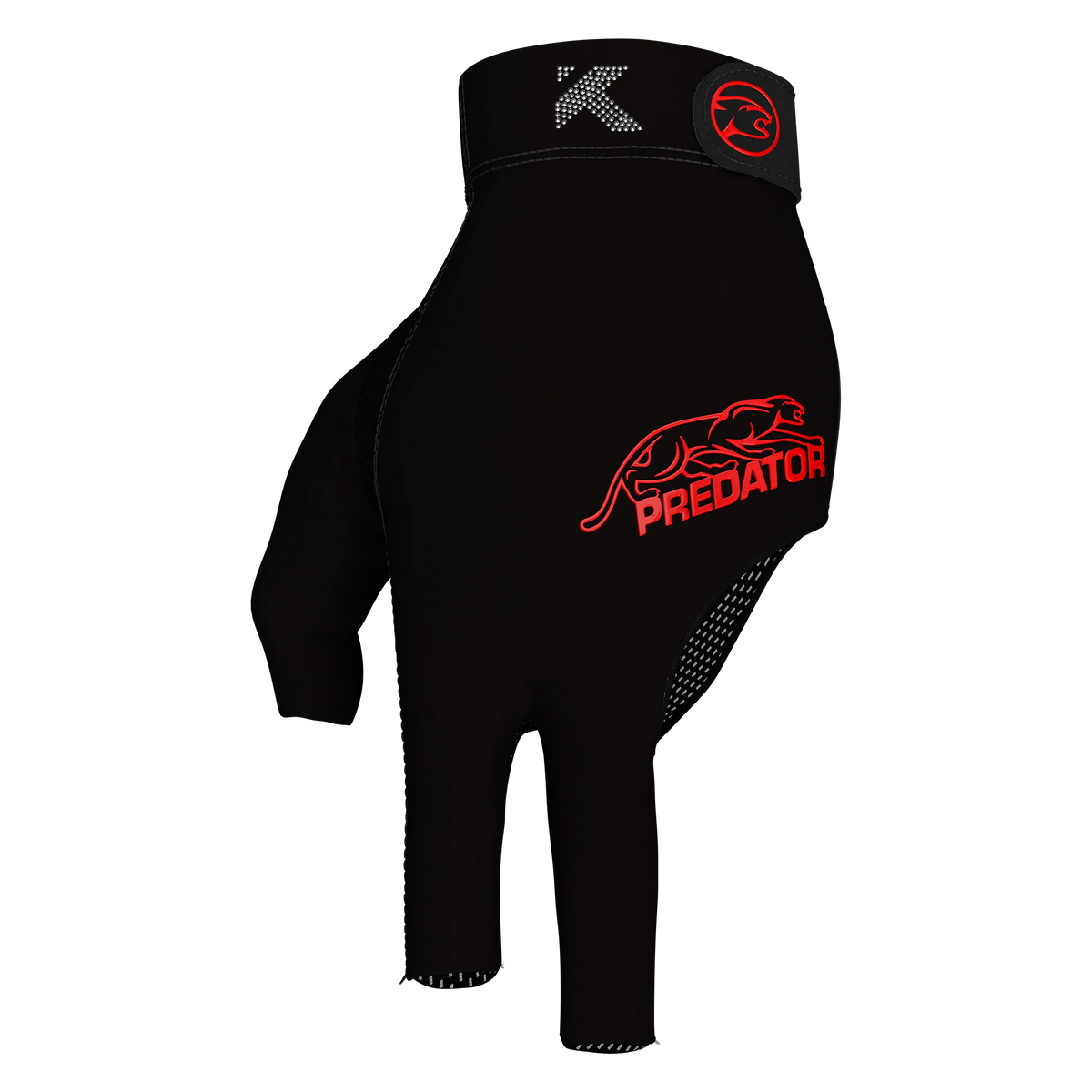 Black and Red Predator Second Skin Billiard Glove Kristina Tkach Krystal Top View