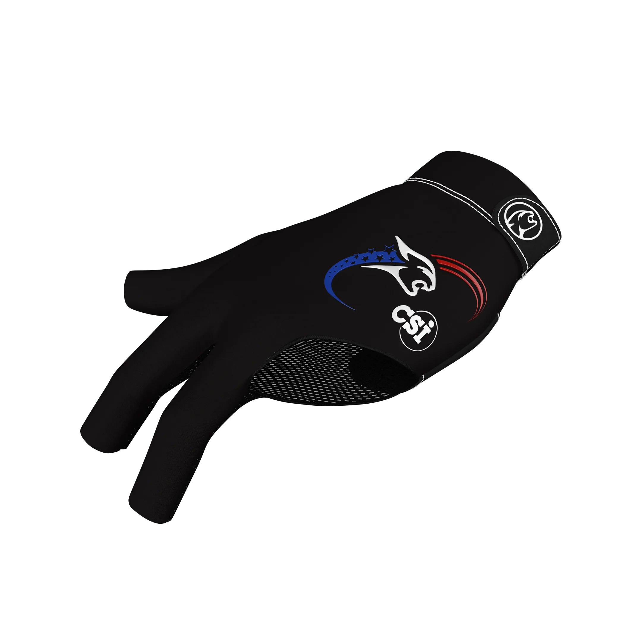 Black glove with a CSI logo