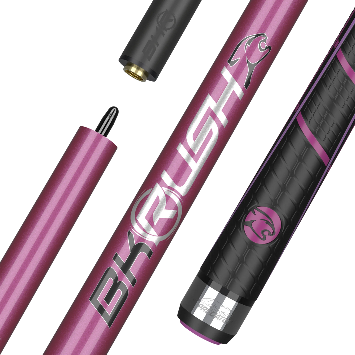 ビリヤードPredator BK-RUSH Predator BK Rush® Pink/Silver Break Cue | Sport Wrap