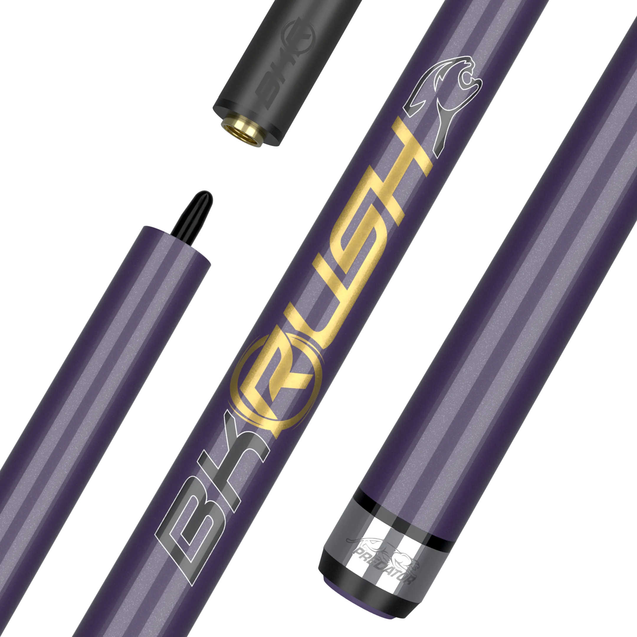 BK Rush Purple No Wrap Break Cue with Logo