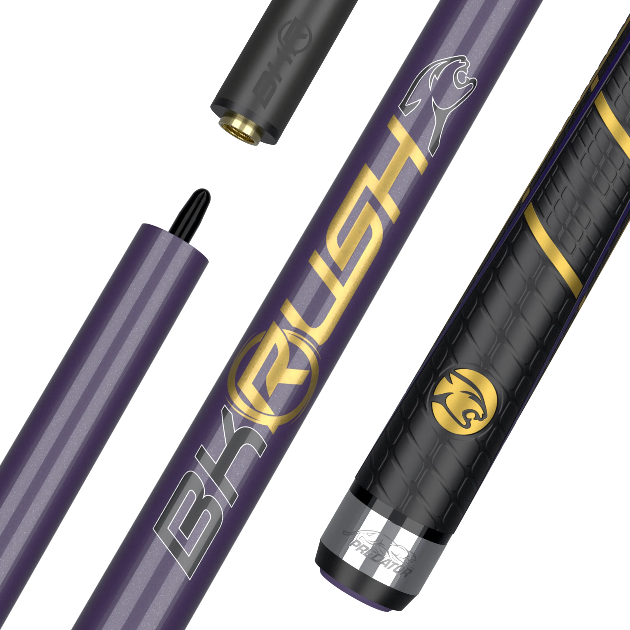 BK Rush Purple Sports Wrap Break Cue with Logo
