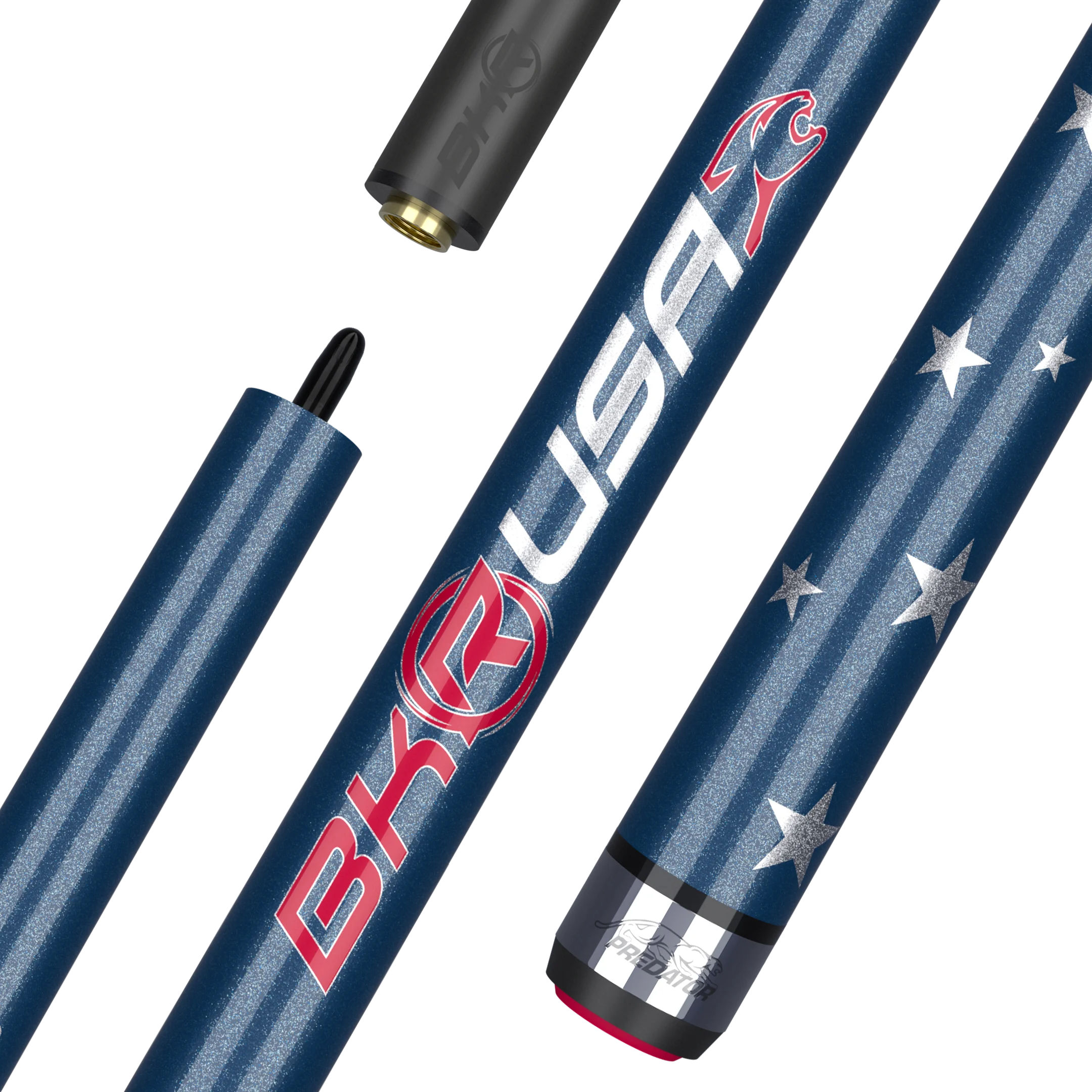 Predator BK Rush USA Break Cue - No Wrap | Carbon Fiber Predator BK Rush USA Break Cue - No Wrap | Carbon Fiber