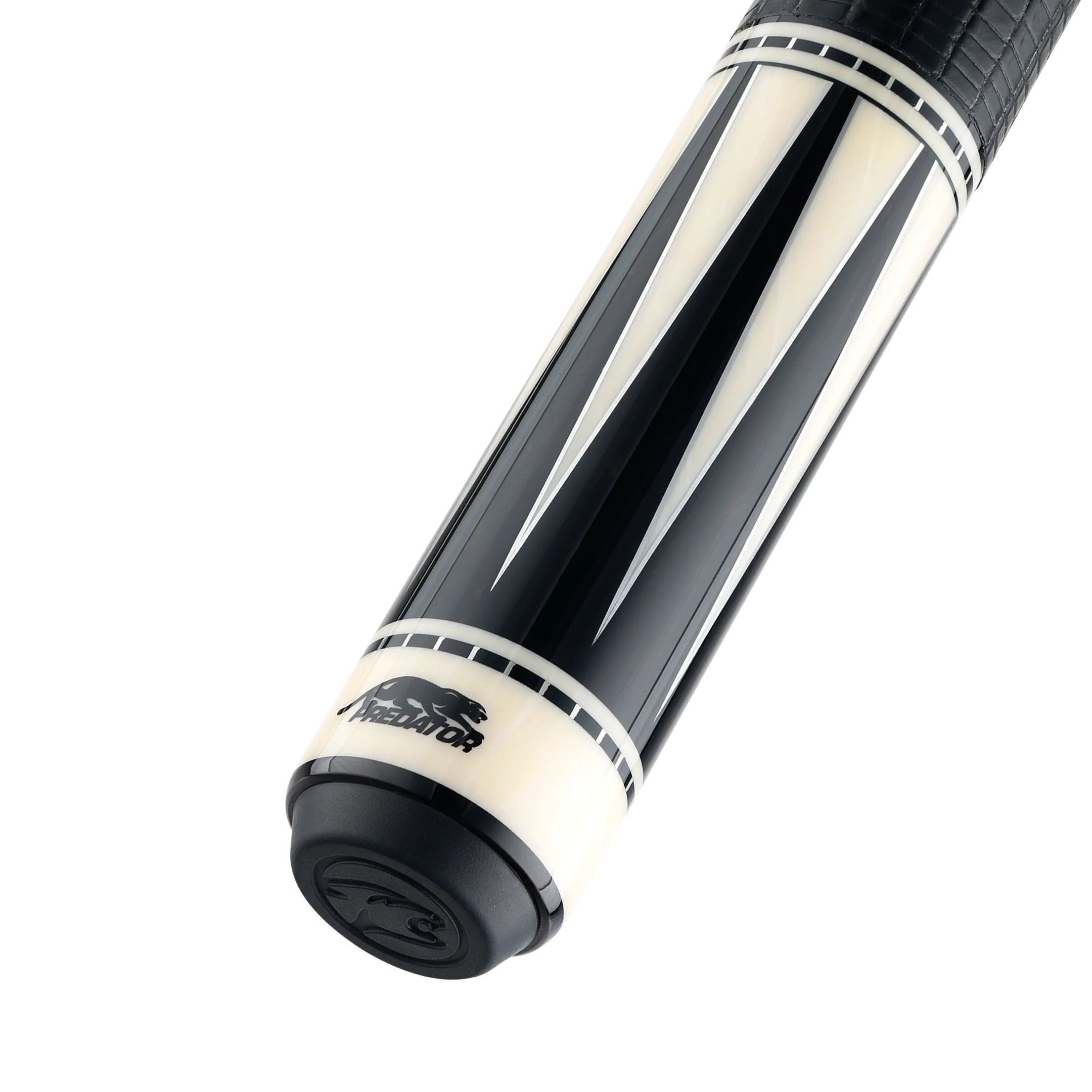 Predator TS8 Ebony & Ivorine Pool Cue Butt with Logo Rotated