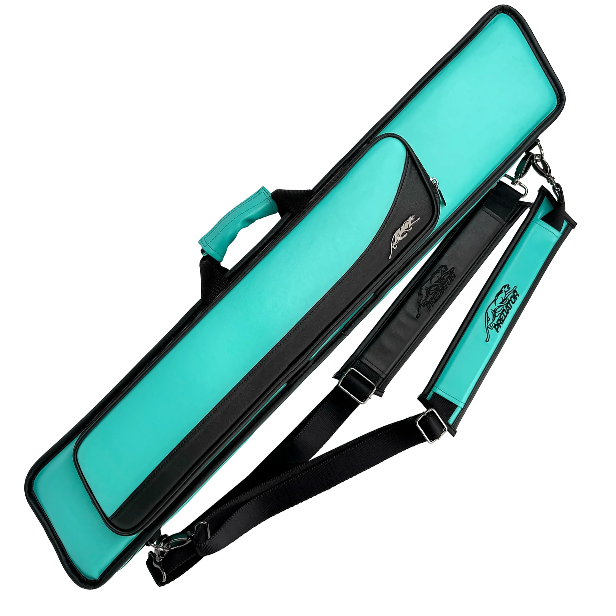 Roadline Soft Teal Pool Cue 4x8 Case With Straps