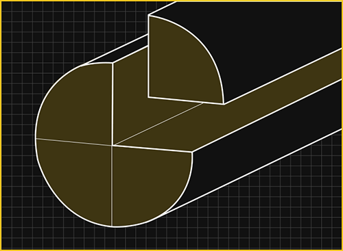 Wireframe diagram of a C4 piece