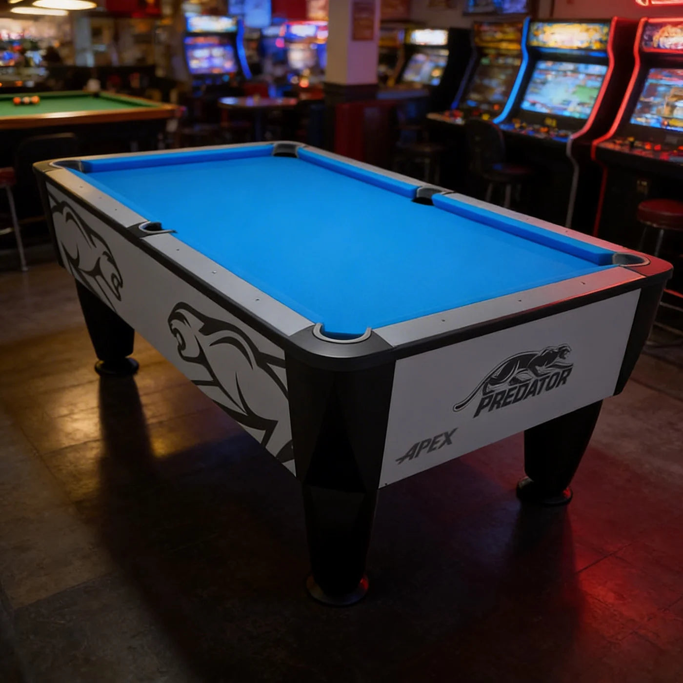 Apex Predator Pool Table in an Arcade
