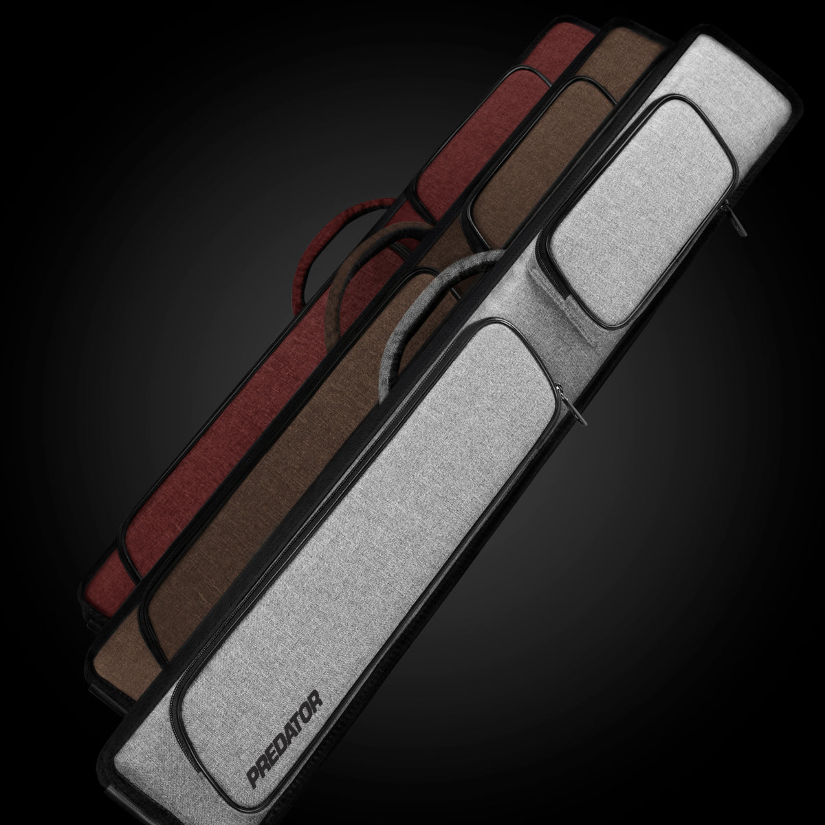 Burgundy, brown, and grey Metro cases