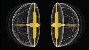 3D wireframe rendering of a pool cue ball