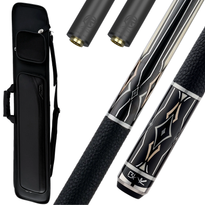 Blak5 2 Pool Cue, Extra REVO Shaft, and Pool Cue Case Bundle