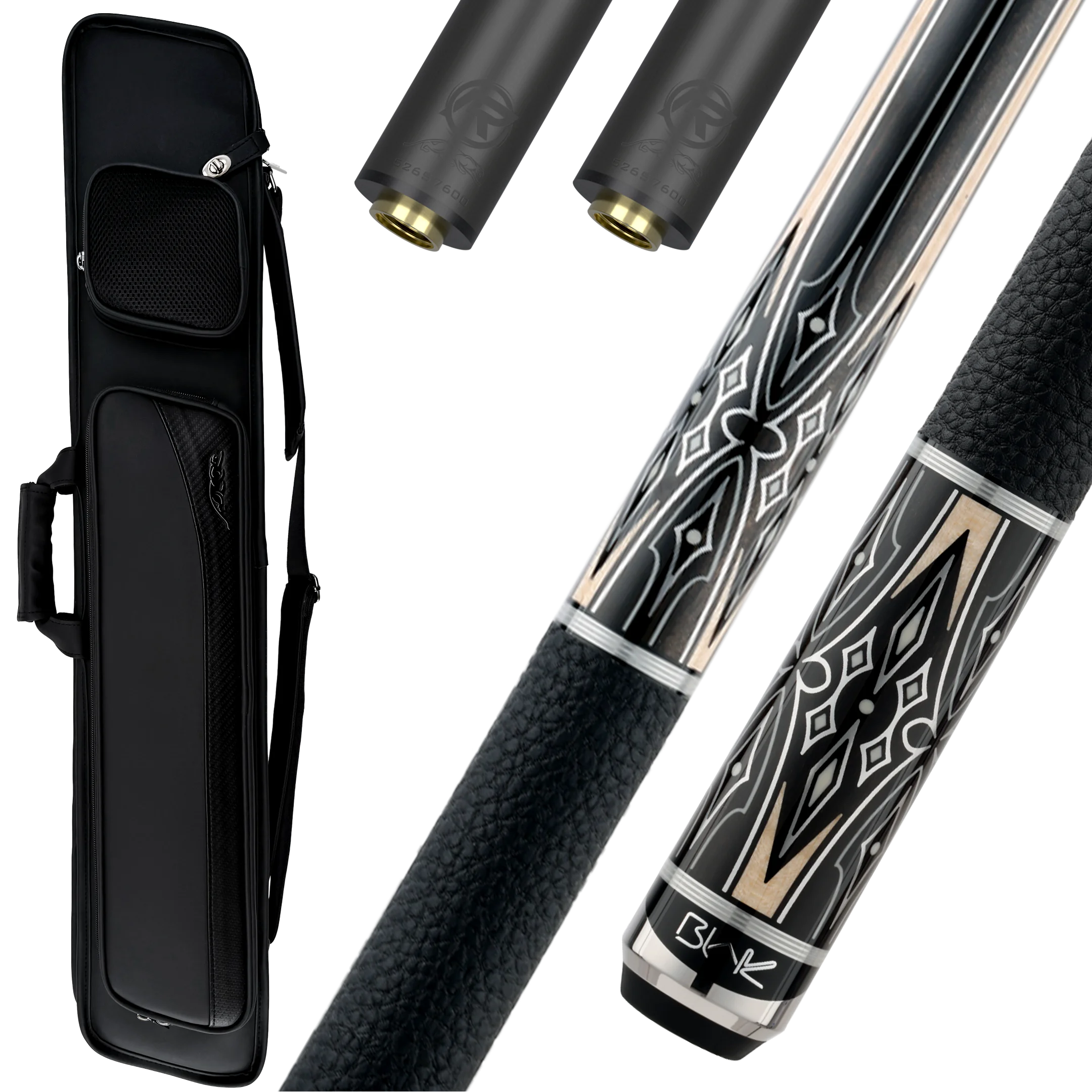 Blak5 5 Pool Cue, Extra REVO Shaft, and Pool Cue Case Bundle